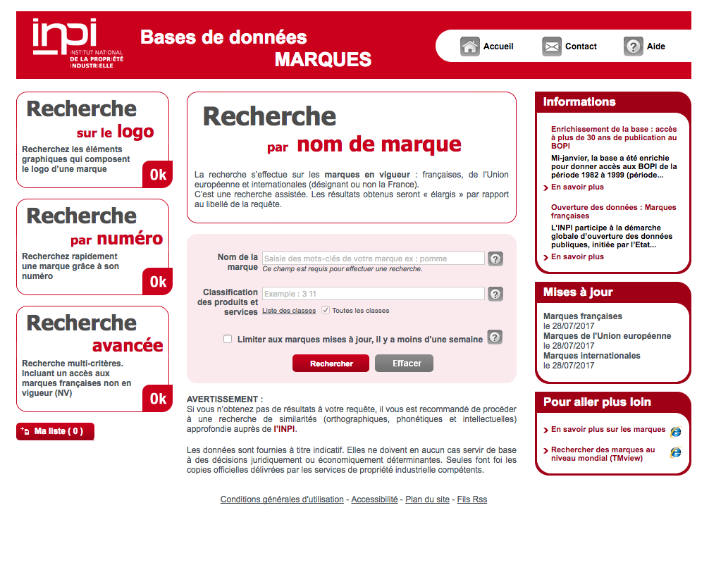 dépôt de marque INPI