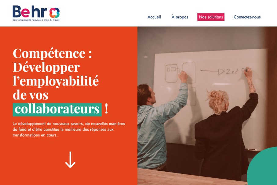Référence : UI design du site Internet BeHR